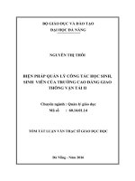 Biện pháp quản lý công tác học sinh, sinh viên của trường cao đẳng giao thông vận tải II (tt) 