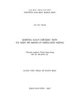 Không gian Mêtríc nón và một số định lý điểm bất động
