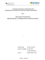 SOLUTION TO ENHANCE SHINHANBANK’S  INFORMATION SYSTEM SECURITY