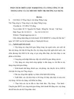 Phân tich chiến lược marketing của tổng công ty XD thăng long và các đối thủ trên thị trường xay dựng 