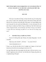 Phân tích chiến lược marketing các sản phẩm công ty CP may nhà bè và các đối thủ cạnh tranh trên thị trường may mặc