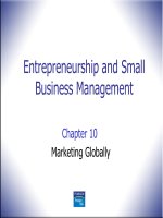 Entrepreneurship and small business management chapter 10