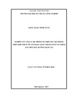 Nghiên cứu tối ưu bộ thông số thiết kế hệ thống treo khí cho ô tô tải hạng nặng nhằm giảm tác động xấu đến mặt đường quốc lộ 