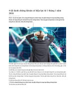 4 tội danh chứng khoán có hiệu lực từ 1 tháng 1 năm 2018