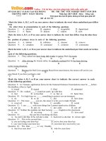 Đề thi thử THPT Quốc gia năm 2018 môn Tiếng Anh trường THPT Toàn Thắng, Hải Phòng