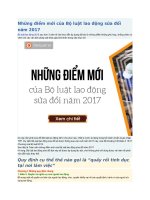 Những điểm mới của bộ luật lao động sửa đổi năm 2017
