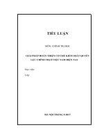 3 giải pháp hoàn thiện cơ chế kiểm soát quyền lực chính trị ở việt nam
