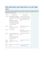 Phân biệt giữa xuất nhập khẩu và xuất nhập cảnh