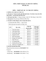 2 TIẾU LUẬN THIẾT kế dự án TRUYỀN THÔNG 1