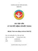 Đồ án Lý thuyết động cơ đốt trong