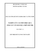 Nghiên cứu cải tiến hiệu quả tóm tắt văn bản dựa trên đồ thị 