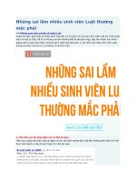 Những sai lầm nhiều sinh viên luật thường mắc phải