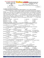 Bộ đề thi học học kì 1 lớp 12 môn tiếng Anh trường THPT Liễn Sơn, Vĩnh Phúc năm học 2017  2018 có đáp án 