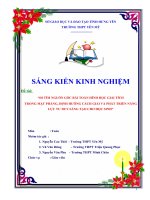 SKKN Đi tìm nguồn gốc bài toán hình học giải tích trong mặt phẳng, định hướng cách giải và phát triển năng lực tư duy sáng tạo cho học sinh