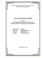 SKKN Một số biện pháp chỉ đạo nâng cao chất lượng chuyên đề phát triển vận động trong trường mầm non