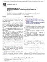 Standard Test Method for Ultraviolet Absorbance and Absorptivity of Petroleum Products