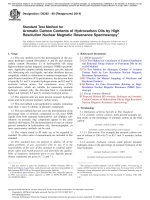 Standard Test Method for Aromatic Carbon Contents of Hydrocarbon Oils by High Resolution Nuclear Magnetic Resonance Spectroscopy