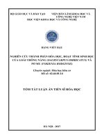 Nghiên cứu thành phần hóa học, hoạt tính sinh học của loài thông nàng (dacrycarpus imbricatus) và pơ mu (fokienia hodginsii)