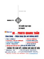 Module TH 31 tổ chức dạy học cả ngày 