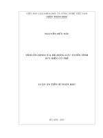 Tính ổn định của hệ động lực tuyến tính suy biến có trễ (LA tiến sĩ)