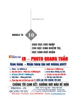 MODULE TH 10 GIÁO dục hòa NHẬP CHO học SINH KHIẾM THỊ , học SINH KHÓ KHĂN về học và học SINH KHUYẾT tật về NGÔN NGỮ TIỂU học 