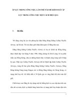 Áp lực trong công việc, làm thế nào để kiểm soát áp lực trong công việc một cách hiệu quả 