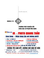 MODULE TH 29 PHƯƠNG PHÁP NGHIÊN cứu KHOA học sư PHẠM ỨNG DỤNG 