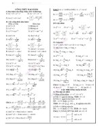 tổng hợp công thức nhanh toán