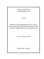 Nghiên cứu nồng độ protein phản ứng c huyết tương ở bệnh nhân viêm phổi mắc phải cộng đồng điều trị tại bệnh viện trung ương thái nguyên 