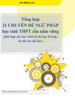 Tổng hợp 21 chuyên đề ngữ pháp học sinh THPT cần nắm vững 
