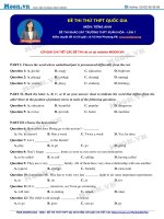 đề thi thử THPT xuân hòa lần 1 