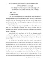 SKKN Một số biện pháp trong công tác chủ nhiệm lớp nhằm nâng cao chất lượng dạy và học