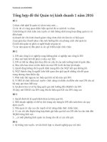 Tổng hợp đề thi Quản trị kinh doanh 1 năm 2016 NEU