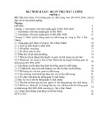 Giới thiệu về hệ thống quản trị chất lượng theo ISO 9001  2008.  Liên hệ thực tế với một doanh nghiệp