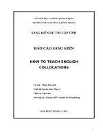 SKKN HOW TO TEACH ENGLISH COLLOCATIONS