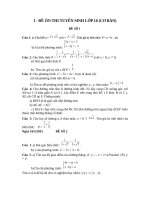 46 ĐỀ TOÁN ÔN THI VÀO LỚP 10 CƠ BẢN VÀ NÂNG CAO