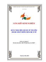 SKKN Quản lý hoạt động giáo dục kỹ năng sống cho học sinh ở trường THCS