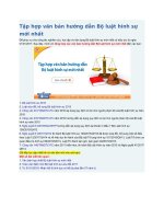 Tập hợp văn bản hướng dẫn bộ luật hình sự mới nhất