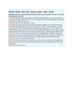 Phân biệt cán bộ công chức viên chức