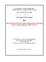 SKKN MỘT SỐ PHƯƠNG PHÁP “KÍCH THÍCH HỨNG THÚ HỌC TẬP CỦA HỌC SINH QUA MÔN VẬT LÝ”