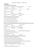 ĐỀ CƯƠNG ôn tập học kỳ 1 TIẾNG ANH lớp 8 