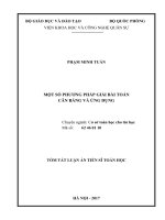 Một số phương pháp giải bài toán cân bằng và ứng dụng (tt) 