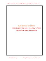 SKKN MỘT SỐ BIỆN PHÁP NÂNG CAO CHẤT LƯỢNG  THỰC HÀNH MÔN CÔNG NGHỆ 9