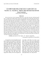 Cái nhìn nghệ thuật độc đáo và kiểu kết cấu người   ta   người ta trong thơ chữ hán nguyễn du ,tạp chí khoa học đại học thủ dầu một, số 4(29) 2016