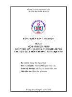 SKKN Một số biện pháp giúp trẻ Mẫu giáo 56 tuổi khám phá có hiệu quả môi trường xung quanh