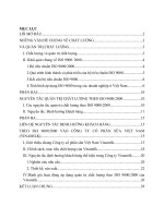 Các nguyên tắc quản lý chất lượng theo ISO 9000  2000.  Phân tích nguyên tắc định hướng khách hàng. Liên hệ thực tiễn đến Công ty cổ phần sữa Việt Nam Vinamilk