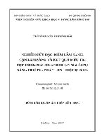 Nghiên cứu đặc điểm lâm sàng, cận lâm sàng và kết quả điều trị hẹp động mạch cảnh đoạn ngoài sọ bằng phương pháp can thiệp qua da (tt) 