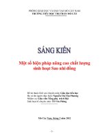 SKKN Một số biện pháp nâng cao chất lượng  sinh hoạt Sao nhi đồng