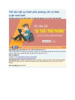 Tất tần tật sự thật phũ phàng chỉ có dân luật mới biết