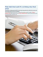 Phân biệt thuế suất 0% và không chịu thuế GTGT